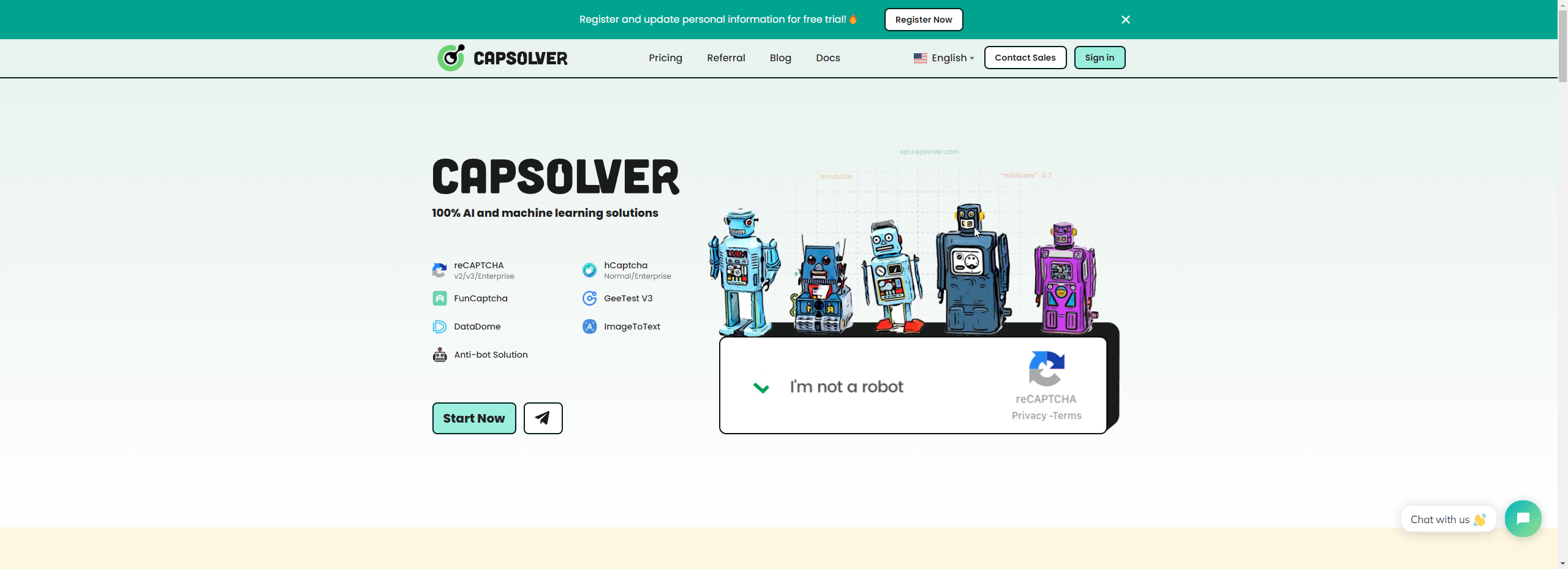 Sign up capsolver