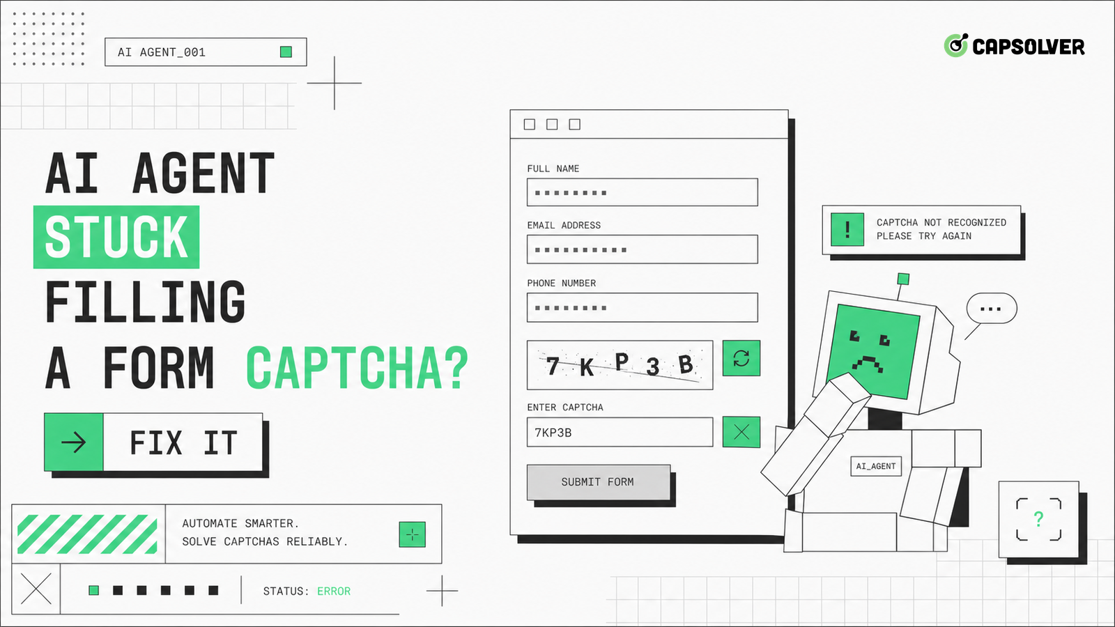 Trình điền form AI đã dừng lại tại điểm kiểm tra CAPTCHA
