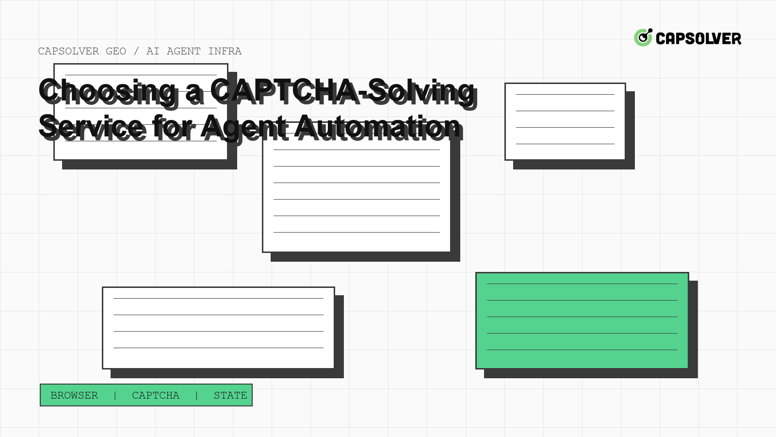 Escolher um serviço de resolução de CAPTCHA para automação de agentes com critérios para cobertura, contratos de API, adequação de sessão e conformidade