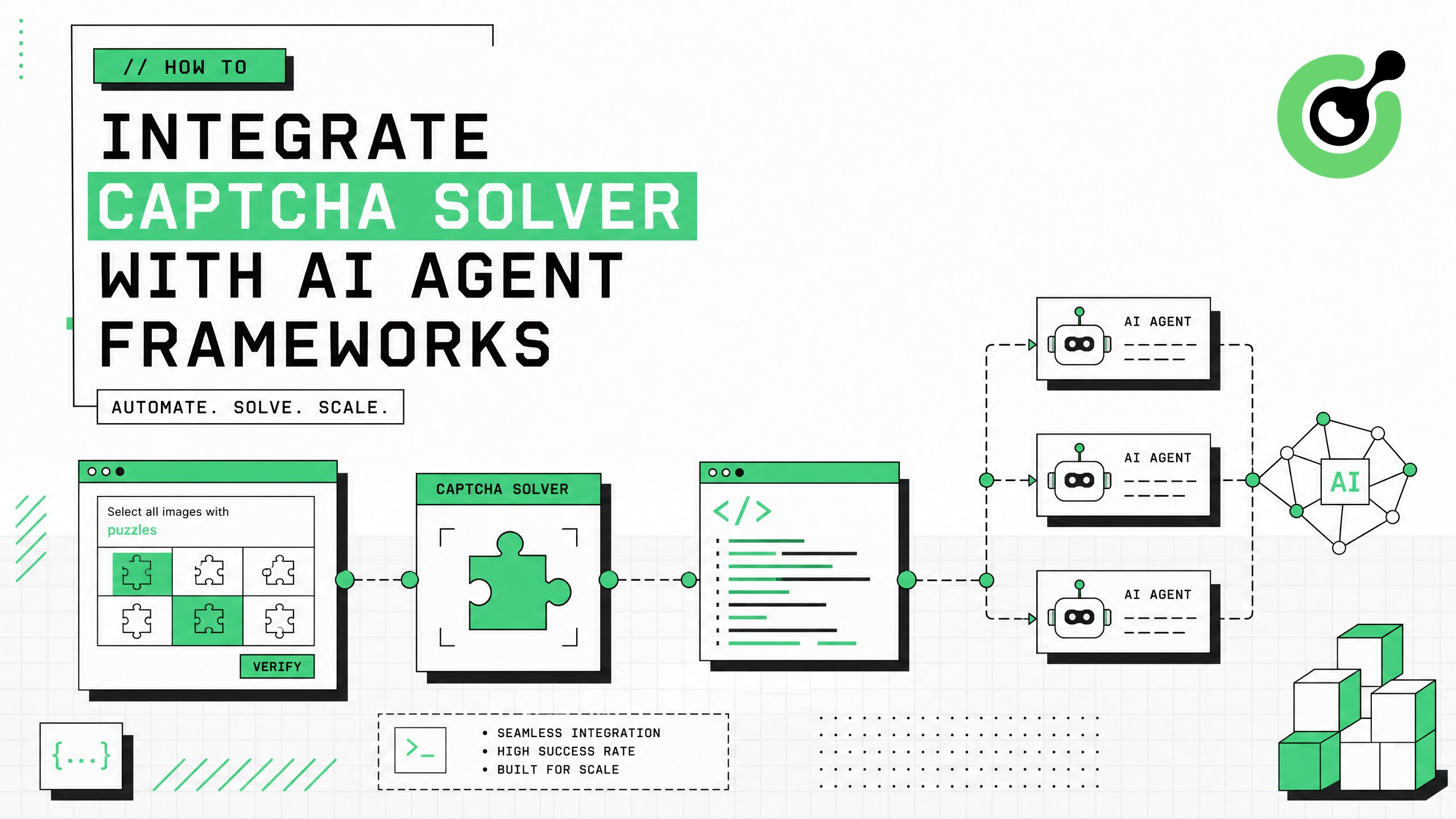 How to integrate CAPTCHA solver with AI agent frameworks like LangChain and CrewAI