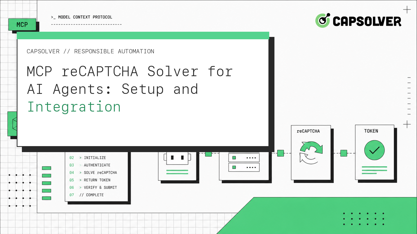 MCP reCAPTCHA solver returning a token to an authorized AI agent