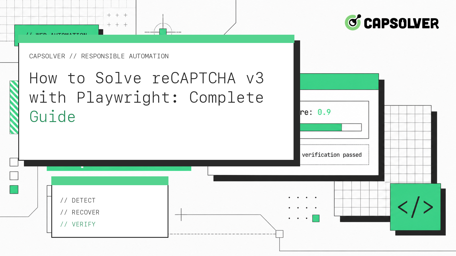 Playwright browser test recovering from a reCAPTCHA v3 checkpoint