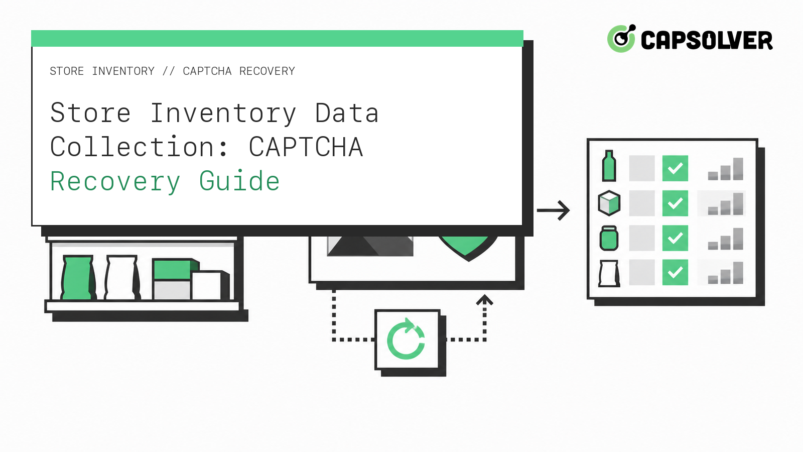 Store inventory data collection workflow pausing for CAPTCHA recovery before a verified stock result