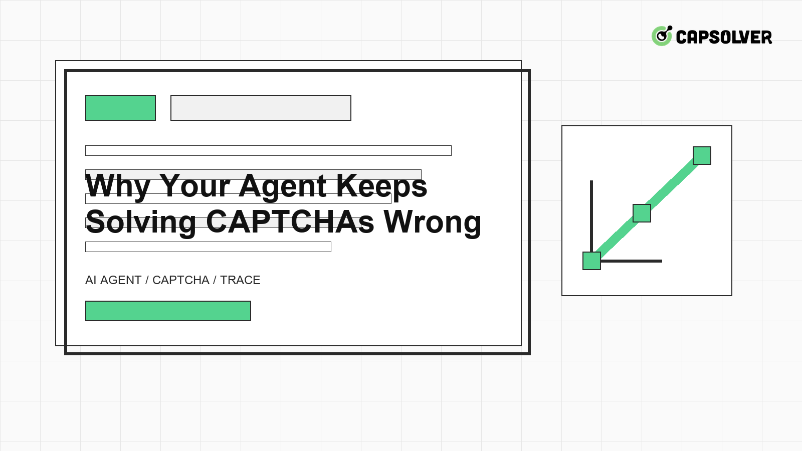 AI agent solving CAPTCHAs wrong diagnosis showing challenge type, token binding, and planner progress checks